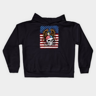 Patriotic Skull US Flag Kids Hoodie